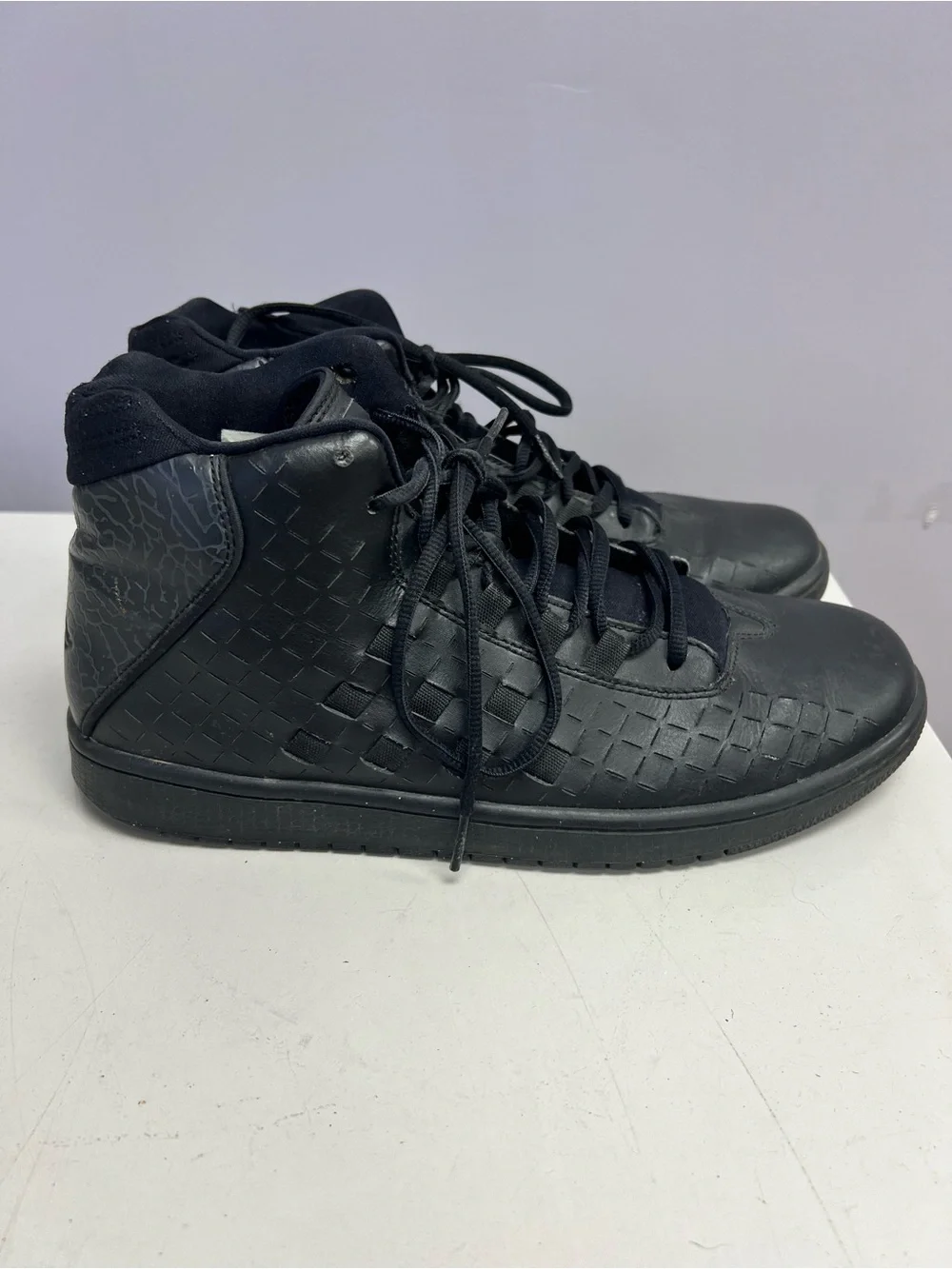 Jordan Black High-Top Sneakers with Textured Upper Mens 10.5